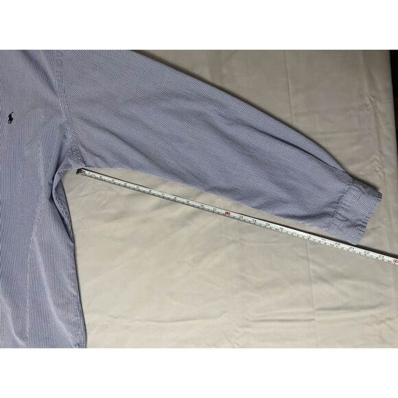 Ralph Lauren Men's XL Tall Classic Fit Blue Gingham Button-Down Shirt Oxford - Picture 12 of 15